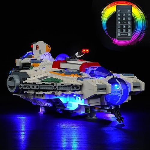 DALDED Kit de iluminación LED para Lego Star Wars Ahsoka Ghost & Phantom II 75357, luz LED compatible con modelos de bloques de construcción Lego