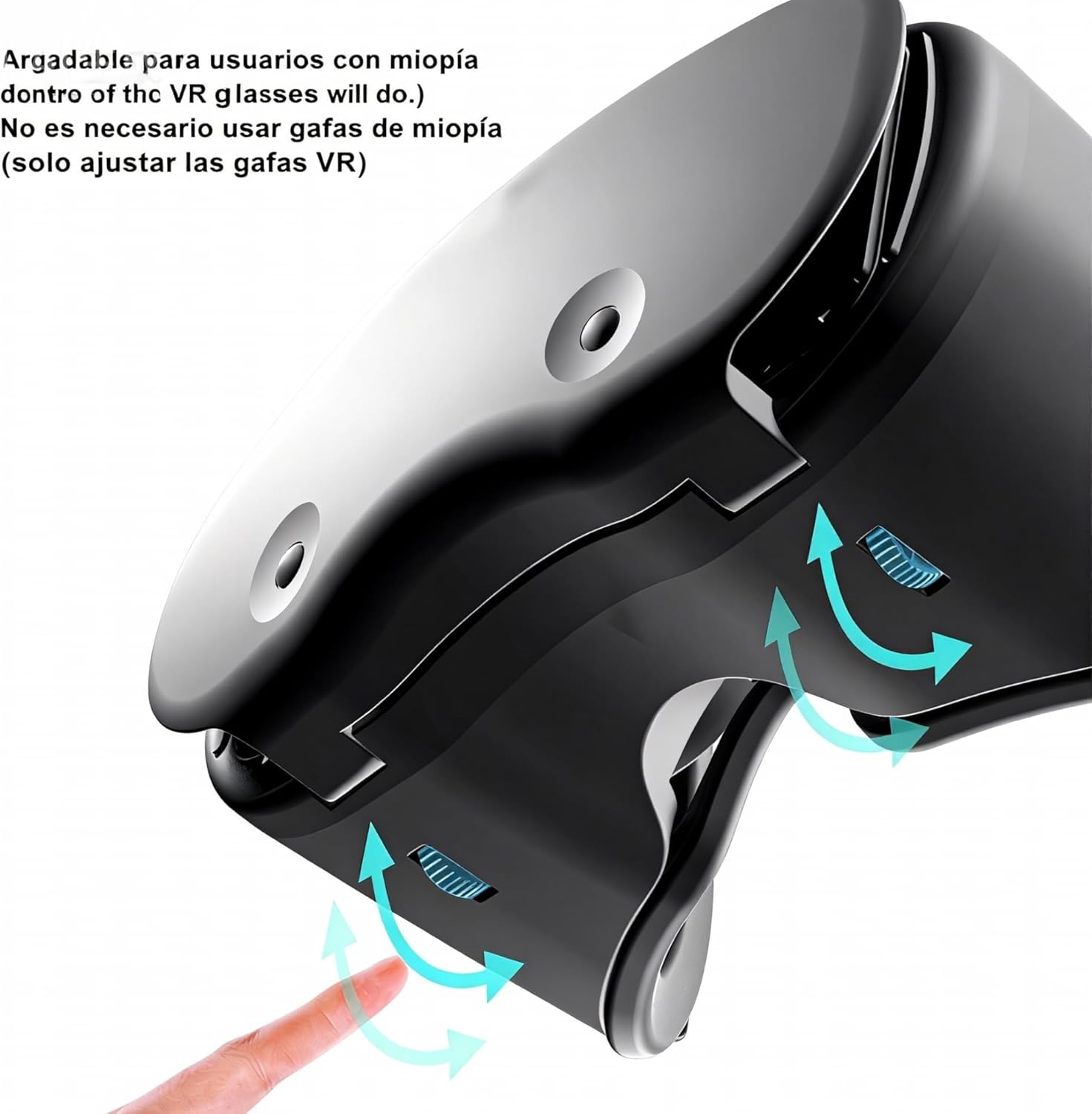 VR Headset for Phone, 3D Anti Blue Lenses Eye Protecting Mobile Phone Virtual Reality VR Headsets 3D Goggles Virtual Reality Glasses for 5‑7inch Phone