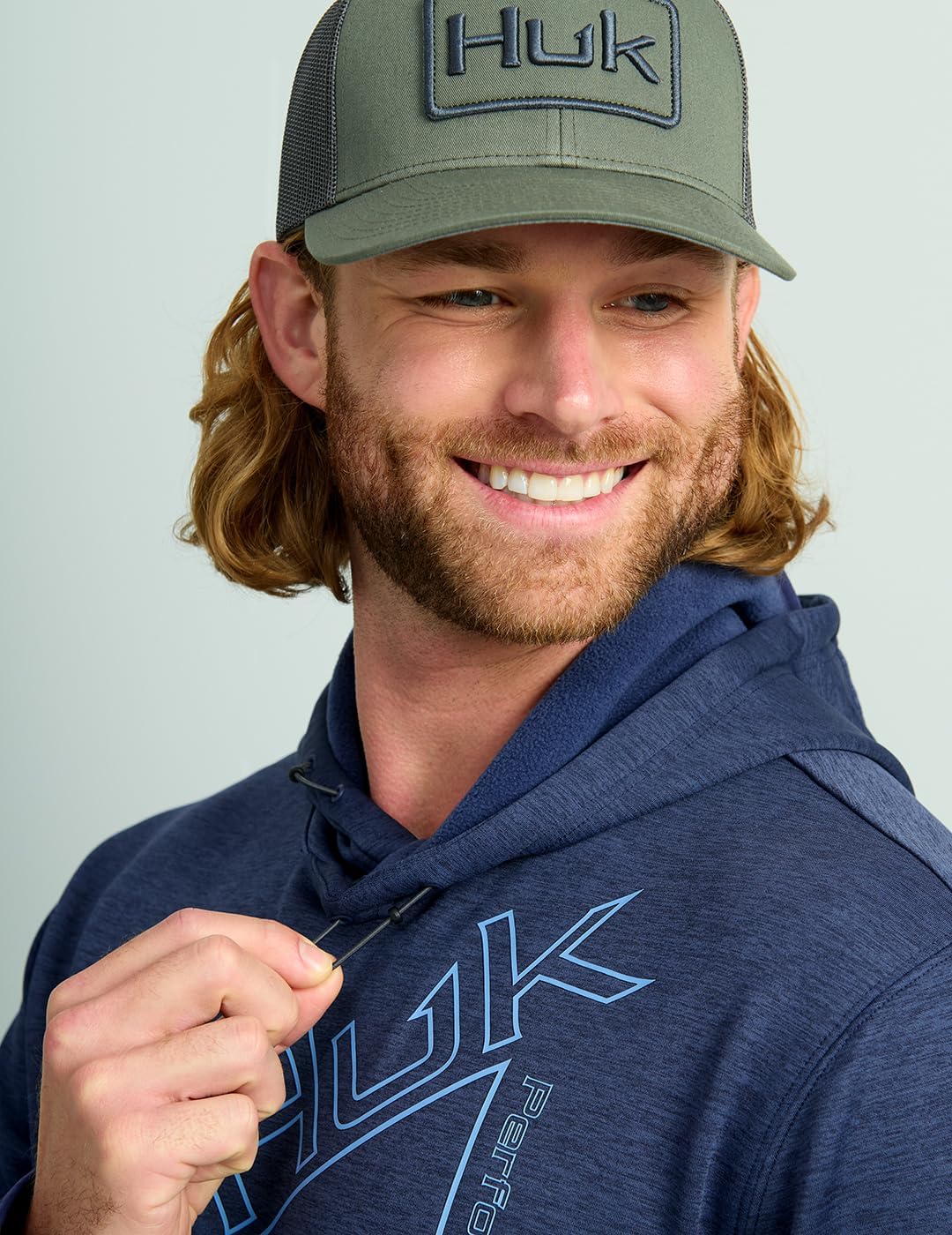HUK Men's Coldfront+ Graphic Hoodie, Performance Fishing Hoodie