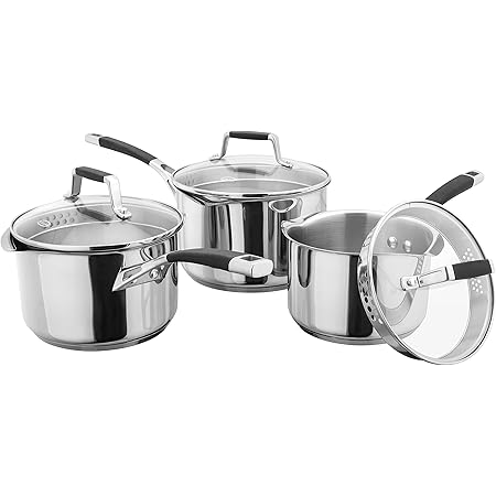 Stellar 7000 Steamer Insert S759 Steamer Steamer in Acciaio Inox con Due Manici, Si Adatta alla Maggior Parte delle padelle da 16 cm, 18 cm o 20 cm, Completamente garantito
