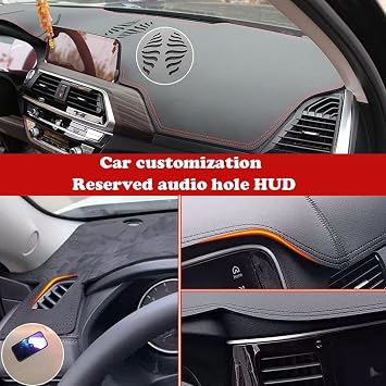 SpaNn Leather Car Dashmat Dashboard Cover Pad Dash Mat Carpet,Fit For Land Rover Freelander 2 LR2 2006 2007 2008-2014 Accessories