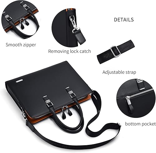 Miniatura 5 de FSD.WG Bolsa de negocios de cuero para portátil de hombro