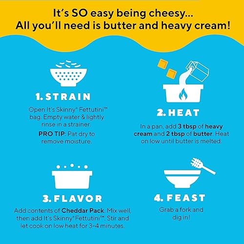 Miniatura 5 de It's Skinny Macarrones con queso, paquete de 6 pasta perfecta Keto Mac y queso sin gluten, fácil y deliciosa pasta baja en carbohidratos, comidas