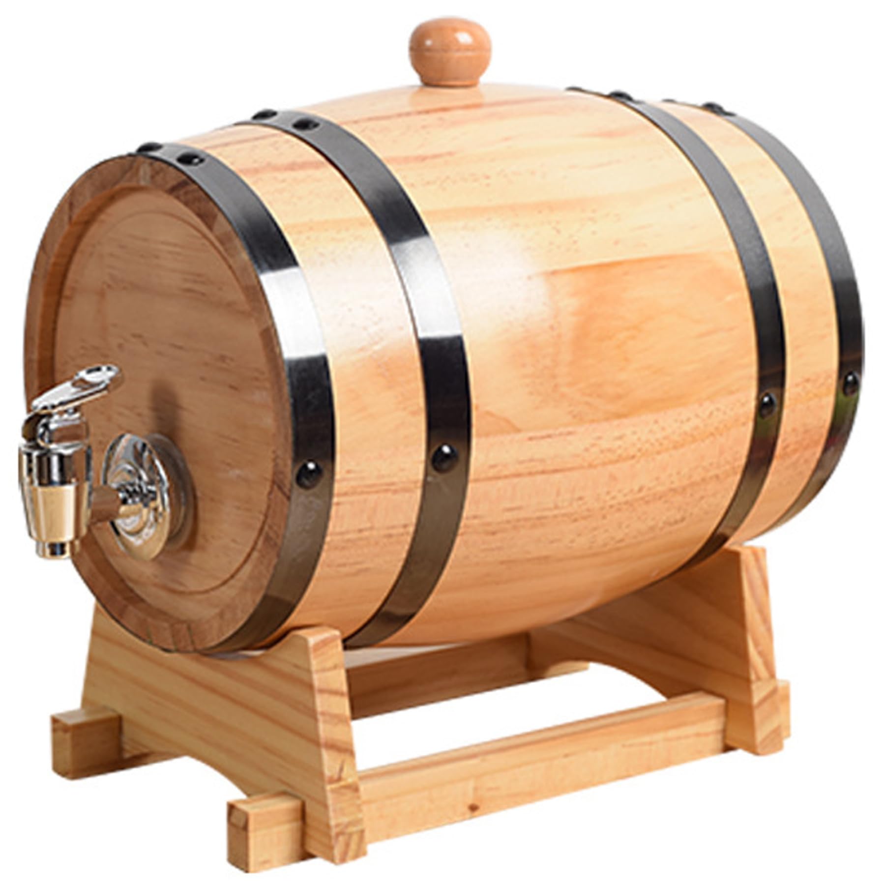 Fût vin pour le brassage et stockage de spiritueux, tonneau 1l avec support en bois