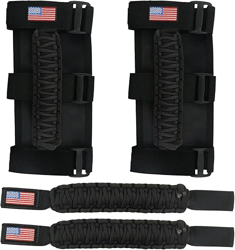 Vista 83 de 4 asas de agarre de barra antivuelco compatibles con Jeep Wrangler JLU JK JKU TJ YJ LJ JT JL y Gladiator JT 1987-2021 UTV y ATV, se adapta a barras