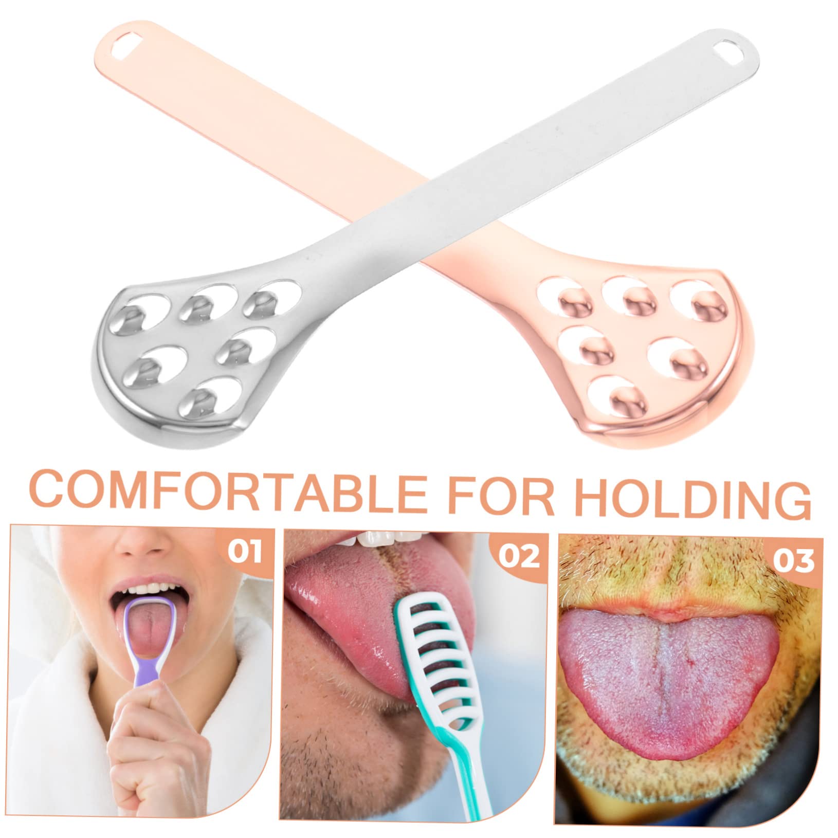 minkissy 10 Pezzi raschietto per lingua fornitura di denti pulisci lingua per adulti tongue scraper raschietto lingua spatola in silicone raschietto per l'igiene orale pulito detergente
