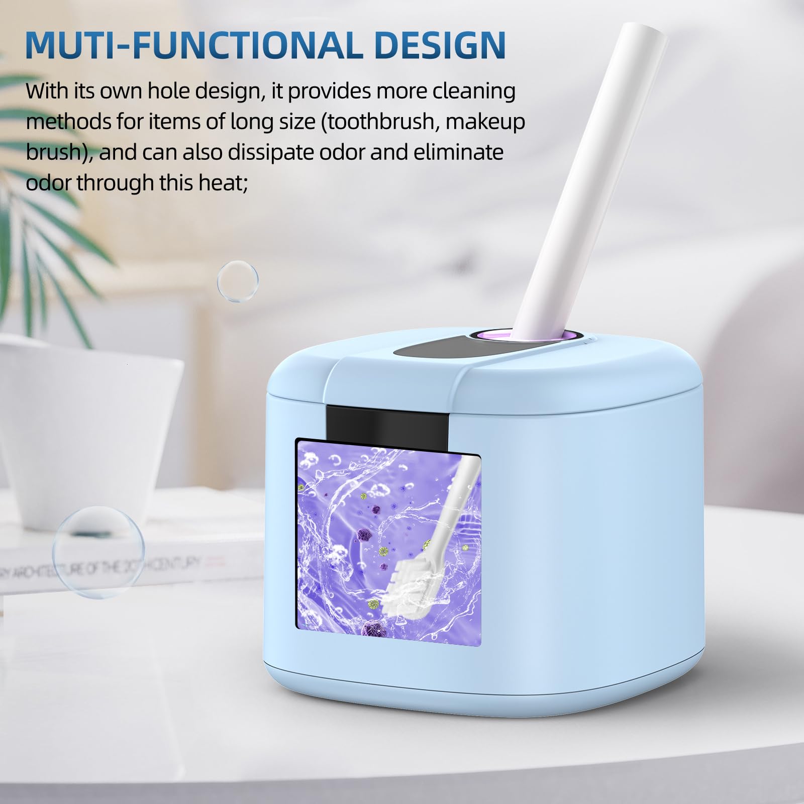 Ultrasonic Retainer Cleaner Machine, Upgraded 45kHz Ultrasonic Cleaner for Mouth Guard Braces, Night Guards, Toothbrush Heads & Jewlery with 200ML, 4 Modes and Digital Timer Dental Cleaning Pod - 5