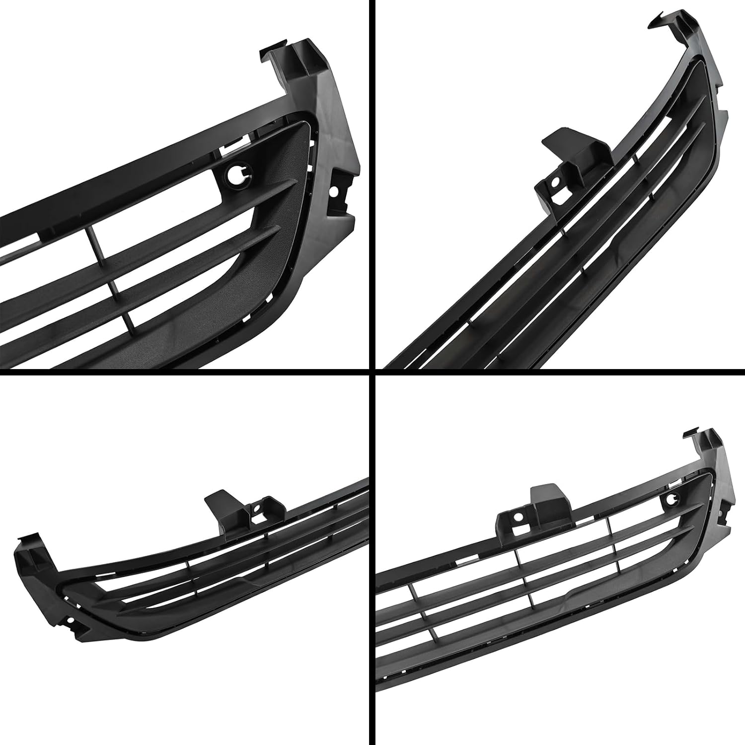 Front Bumper 3Pcs Center & Upper & Lower Intake Grille Replacement Shroud Front Intake Grill Replacement Kit Compatible with 2014-2016 Chevrolet Malibu