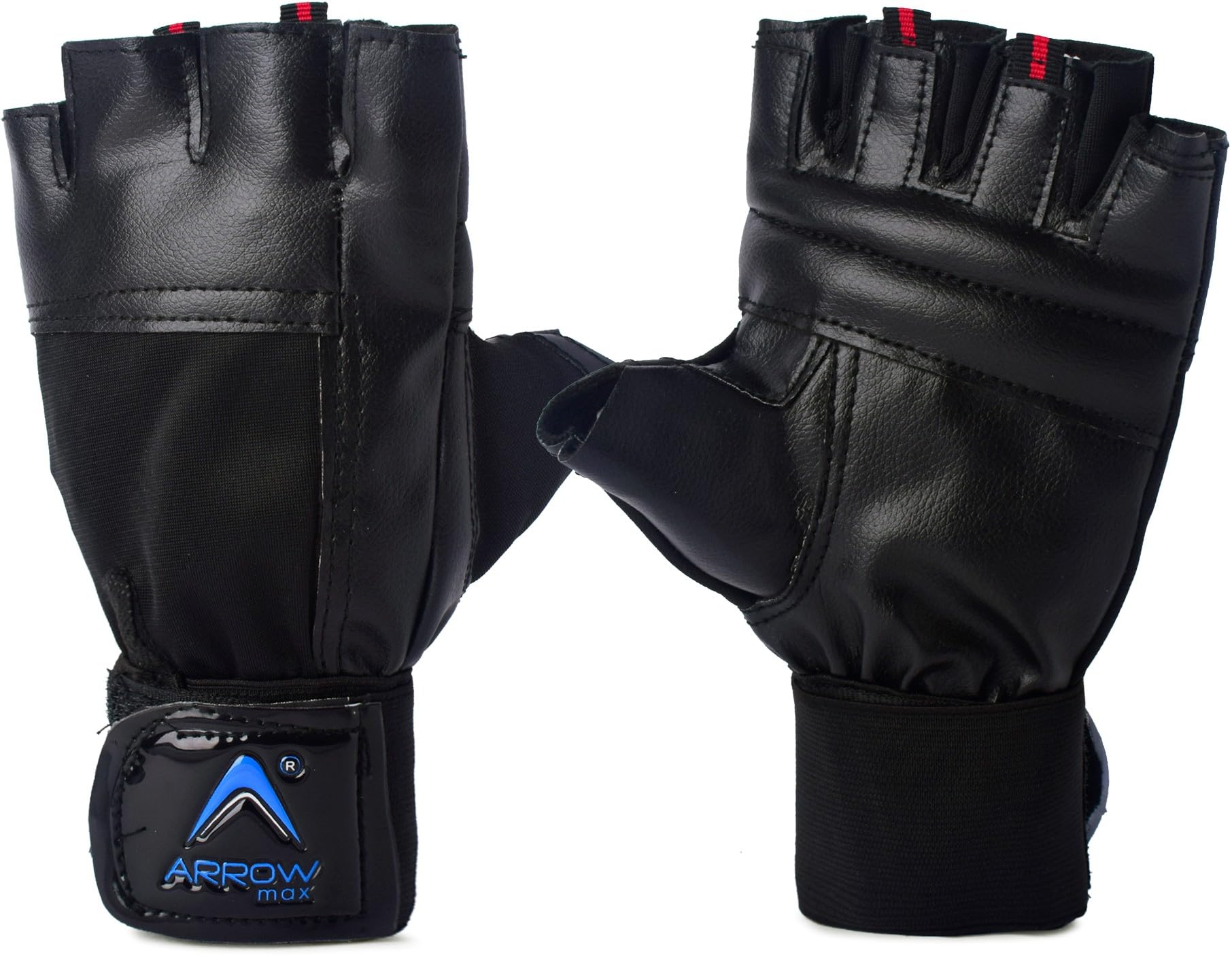 ArrowMax Commando Leather Cycling and Gym Gloves with Wrist Support Gym & Fitness Gloves Gym & Fitness Gloves (Black) (B0C9DXK2Q2) Amazon Price History, Amazon Price Tracker
