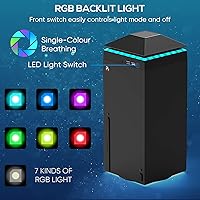 Vista 7 de Cooling Fan Dust Proof for Xbox Series X Console with Colorful Light Strip,MENEEA Dust Cover Filter,Rubber Dust Plugs,Low Noise Top Fan with 3