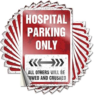 Decal Men Cave Decor Waterproof Vinyl Sticker | Hospital Parking Only Affirmation Window for Bike DIY Projects(6X9CM)