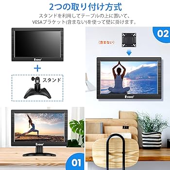 Amazon.co.jp: 小型モニター 12インチ モニター Eyoyo 小型