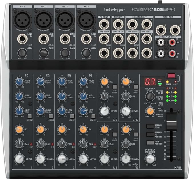 Mesa de Som Behringer Xenyx 1202SFX 10 Canais