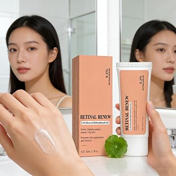 Advanced Retinal Gel, Retinaldehyde Cream Serum, Lightweight Hydrating Moisturiser, Smooths Skin Feeling, Instant Face Lift Cream, Reduces Wrinkles Repairs Damage Strengthens Resilient (2)