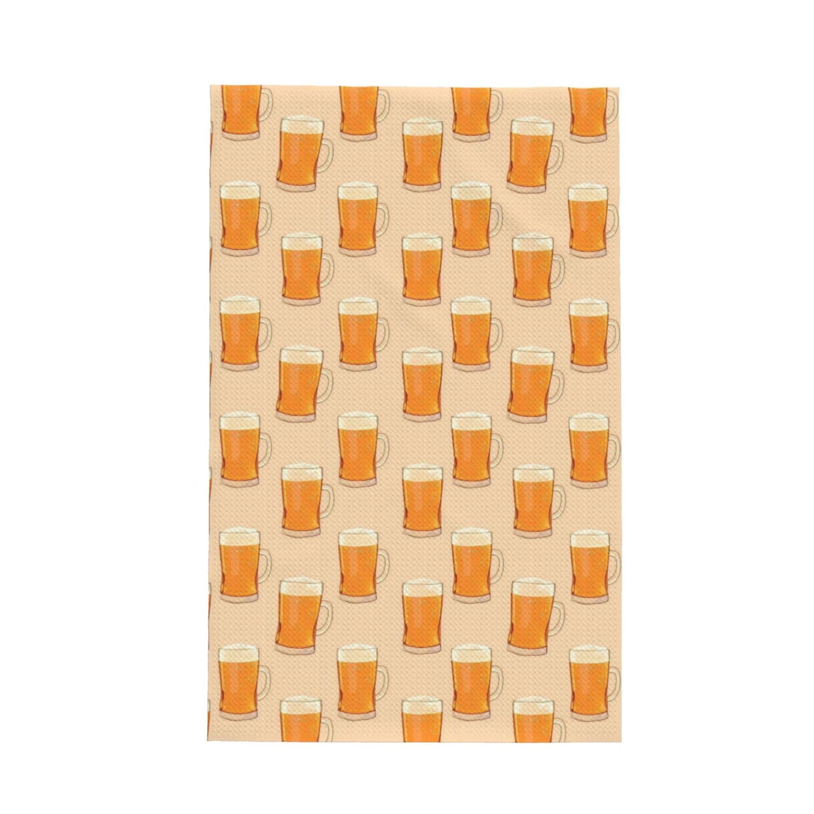 Anceky Beer (2) for Absorbent Kitchen Towels, 16x26 Inch Quick Dry Cleaning Dishcloths