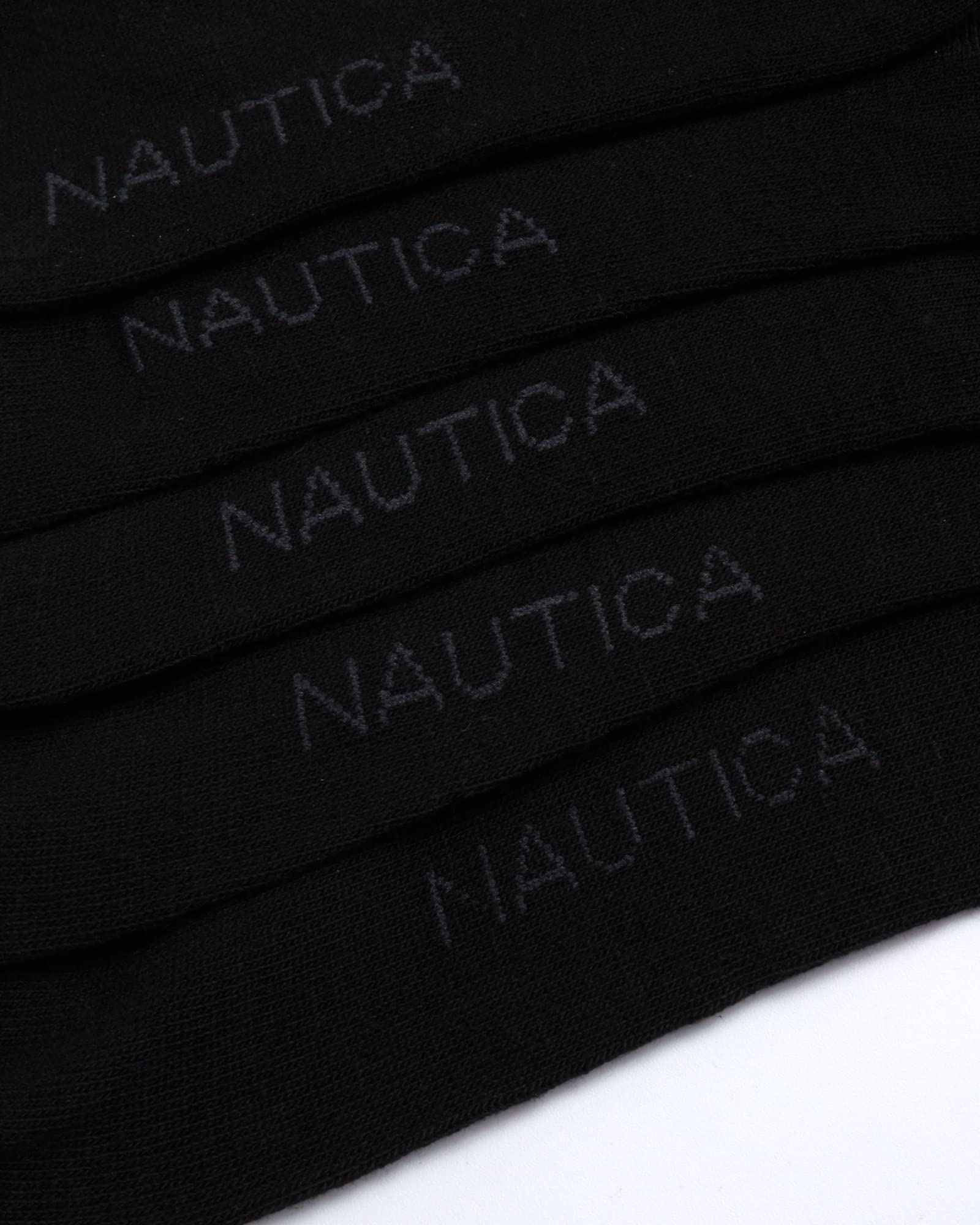 Nautica - Calcetines antihumedad para hombre (5 pares) con puño restante, talla 39-46