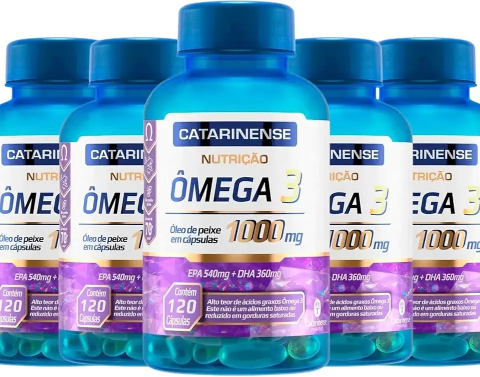 Kit 5 Ômega 3 EPA 540mg DHA 360mg Catarinense 120 cápsulas