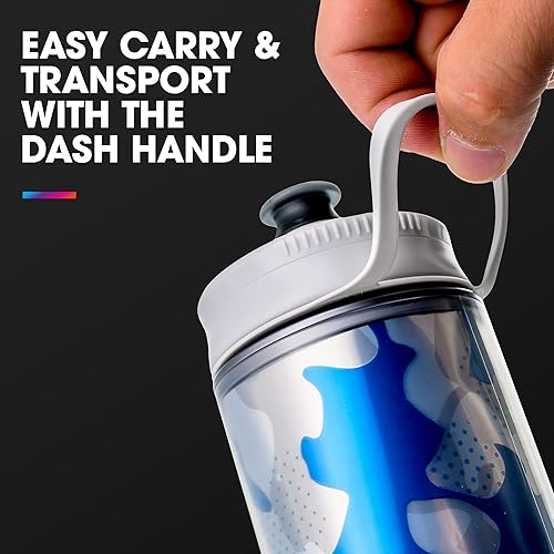 Miniatura 5 de HydraPak Polar Bottle - Botella de agua polar deportiva aislada - Botella de agua deportiva y exprimidora para bicicleta con asa (Pulse White, 23.7