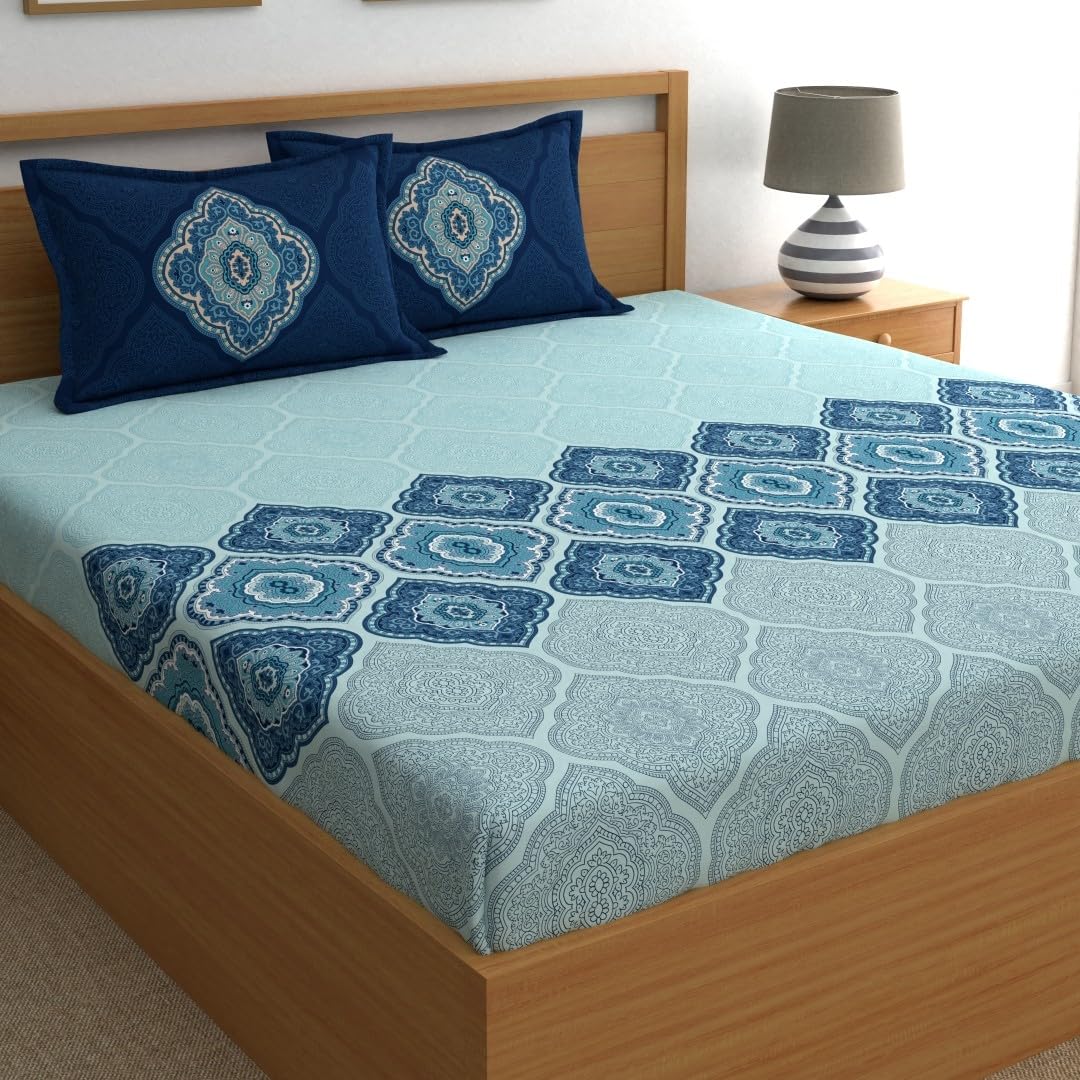 Dreamscape Blue Cotton King Bedsheet Set - FREE SHIPPING -9 Dreamscape Blue Cotton King Bedsheet Set - FREE SHIPPING -9
