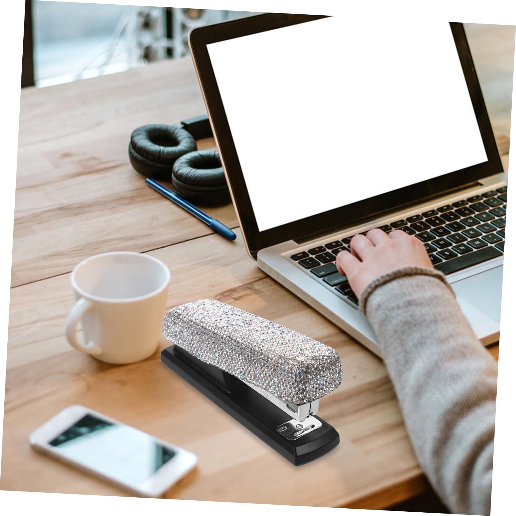 Artibetter 4 Sätze Diamond Heftler Produkt Hefter Schreibtisch Bürowefter Heftklammern Standard Ergonomisch Desktop Buchheime Strasssteine