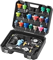 Vista 1 de VEVOR Kit universal de 28 probadores de presión de radiador, kit de probador de presión de refrigerante con bomba manual y tapas de prueba