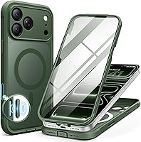 Vista 49 de BERFY Funda para iPhone Air, compatible con MagSafe, protector de pantalla de privacidad integrado y protección de cámara, cuerpo completo