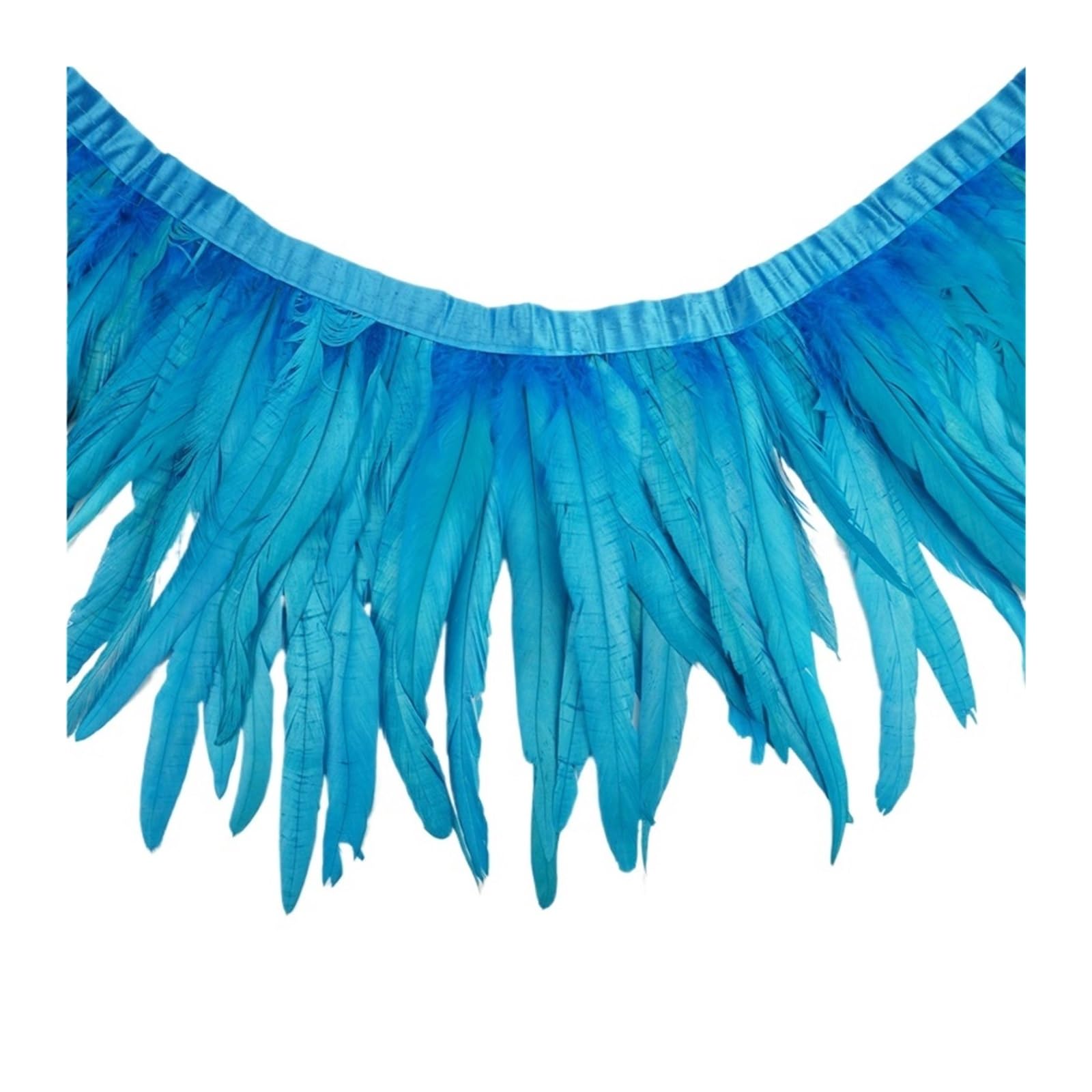 Frangia Con Piume 2 metri Colorato Gallo Coda Piuma Trim for Il Cucito E Artigianato FAI DA TE Piume Frange for I Vestiti Accessori di Carnevale