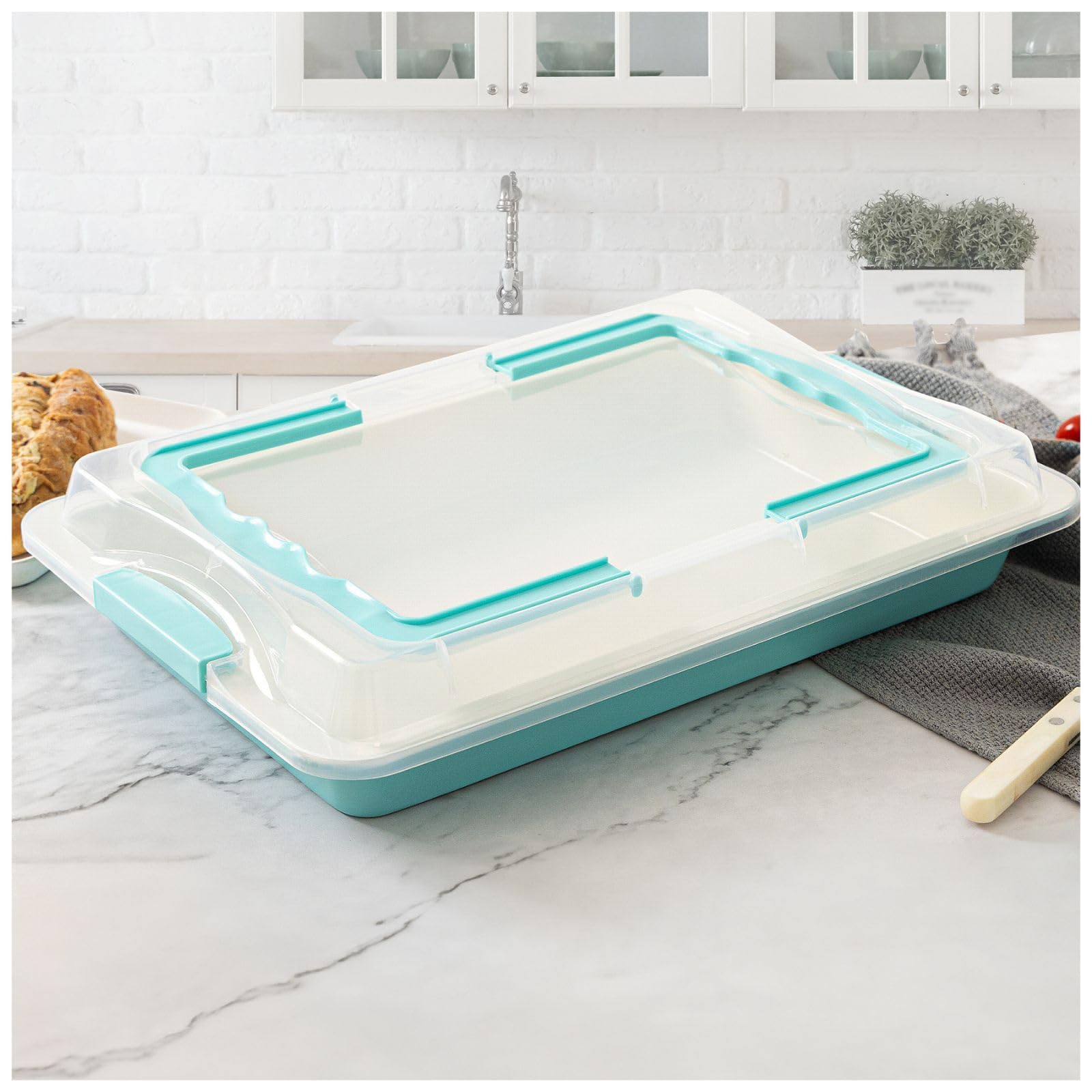 Spmarkt Sheet Cake Pan with Lid