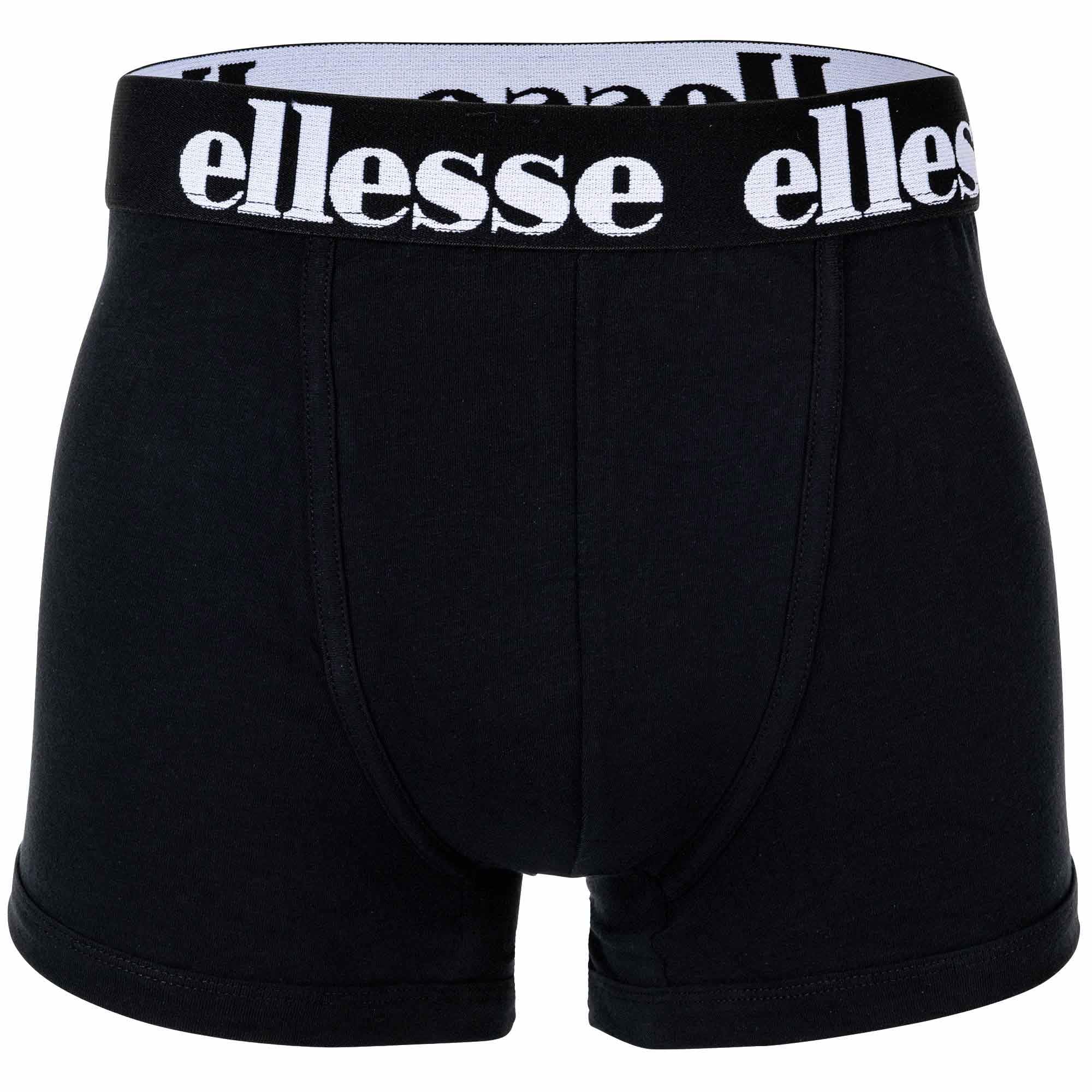 Ellesse Yema Calzoncillos tipo bóxer para hombre, paquete de 7 unidades, con logotipo, sin bragueta, algodón elástico