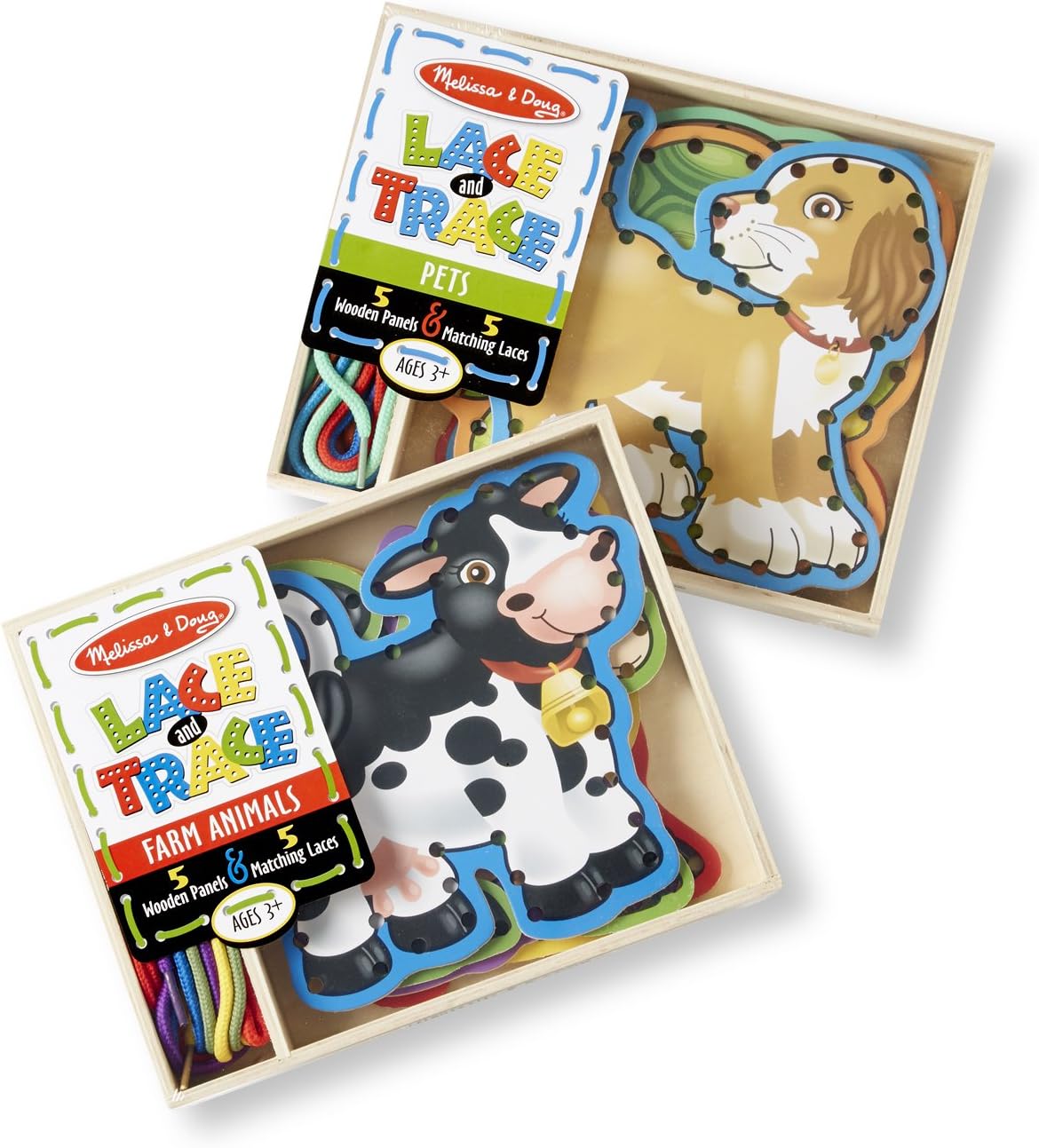 Melissa & Doug Lace & Trace Bundle - Pets & Farm Animals