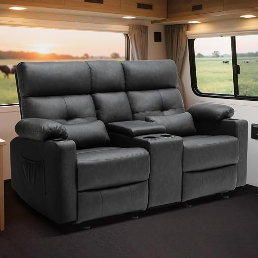 Amazon.com: RIHEREFY 68'' RV Power Loveseat Recliner Sofa with Heat and ...