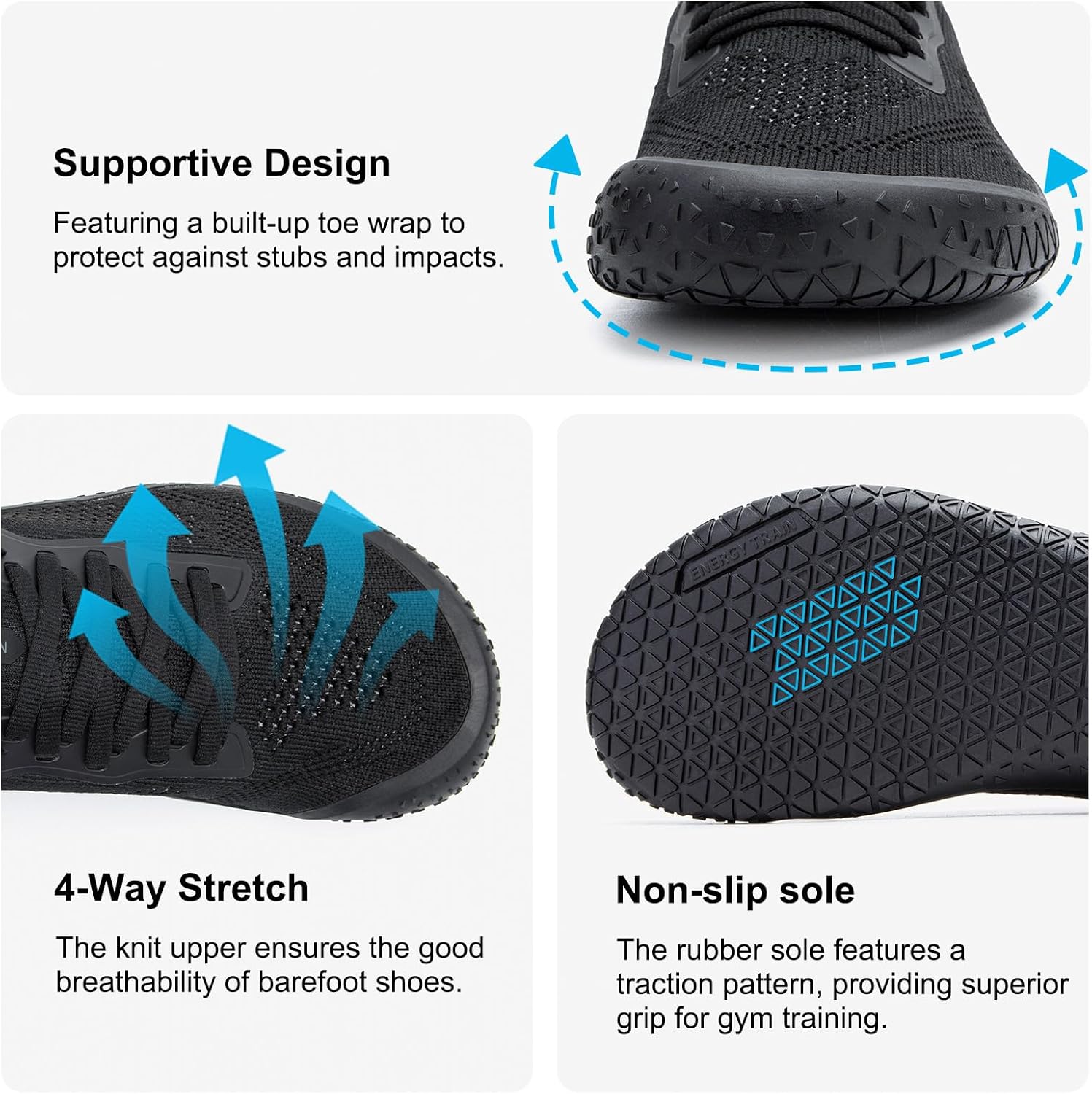ALEADER Women's Barefoot Training Shoes for Gym Workout & Everyday Walk - Lightweight Breathable Wide Toe Box Zero Drop Sneakers for Women