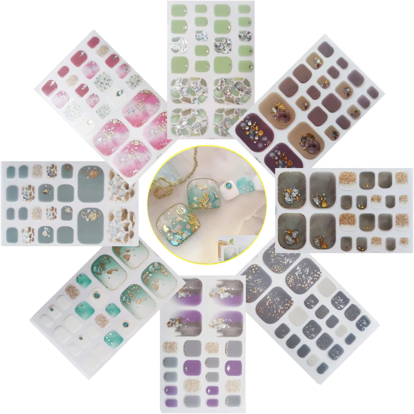 51 Off ネイルシール 足用 8枚 176個可愛い図案 ２週間持続 ネイルステッカー フット 3dジェルネイル Sgs認定 ネイルデザイン 足の爪 貼るだけ 損傷なし 簡単ネイル 花 おしゃれ Fomirkle Glm Co Il