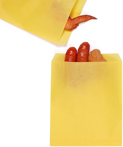 Miniatura 6 de Quotidian - Bolsas planas de papel a prueba de grasa, reciclables para recuerdos de fiesta, galletas, pastelería, alimentos, aperitivos, paquete de