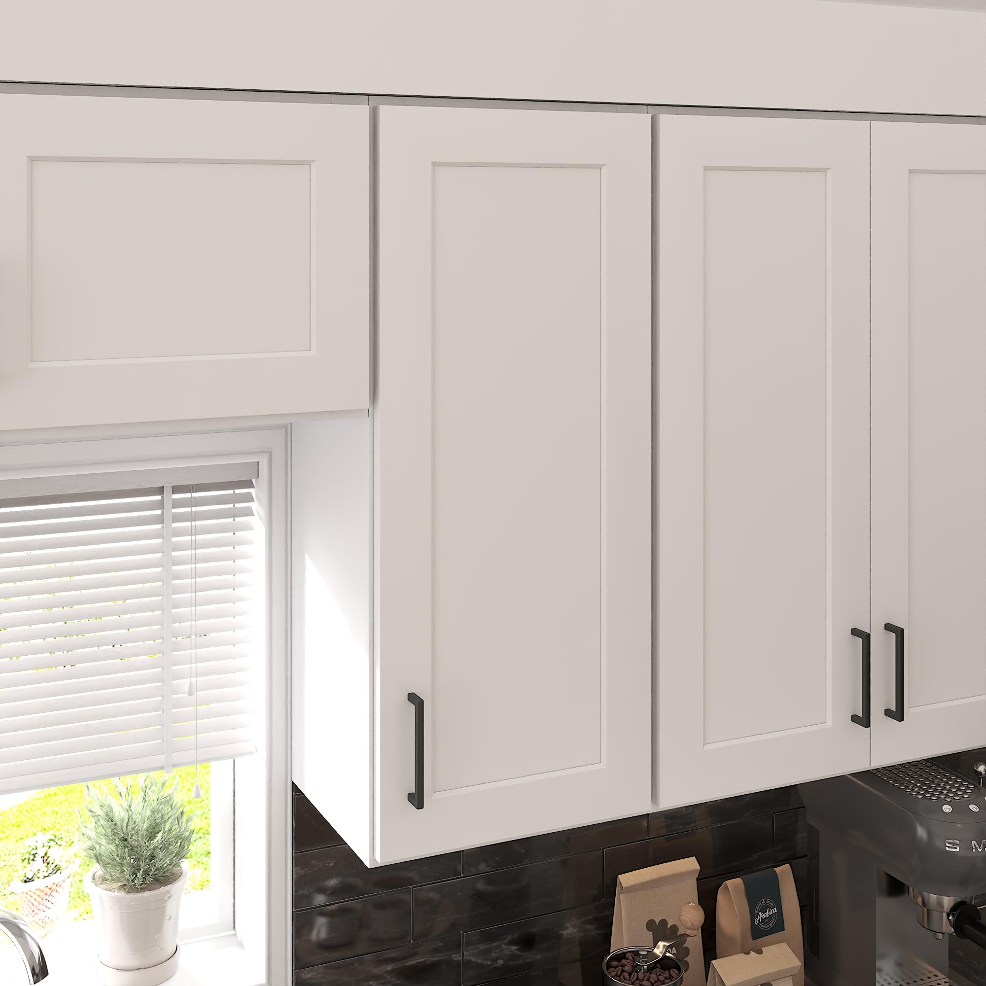 Meuble de cuisine mural blanc Furinno avec 1 porte et 2 étagères pour rangement