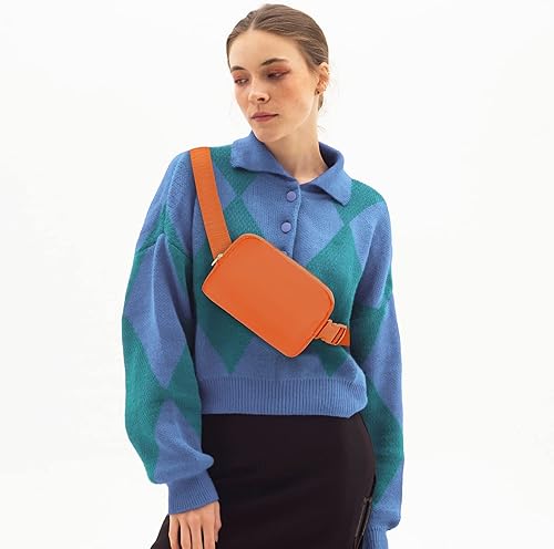 Miniatura 6 de Riñonera cruzada para mujeres y hombres, bolsa para cinturón para senderismo con correa ajustable, riñonera para correr, entrenamiento, deportes,