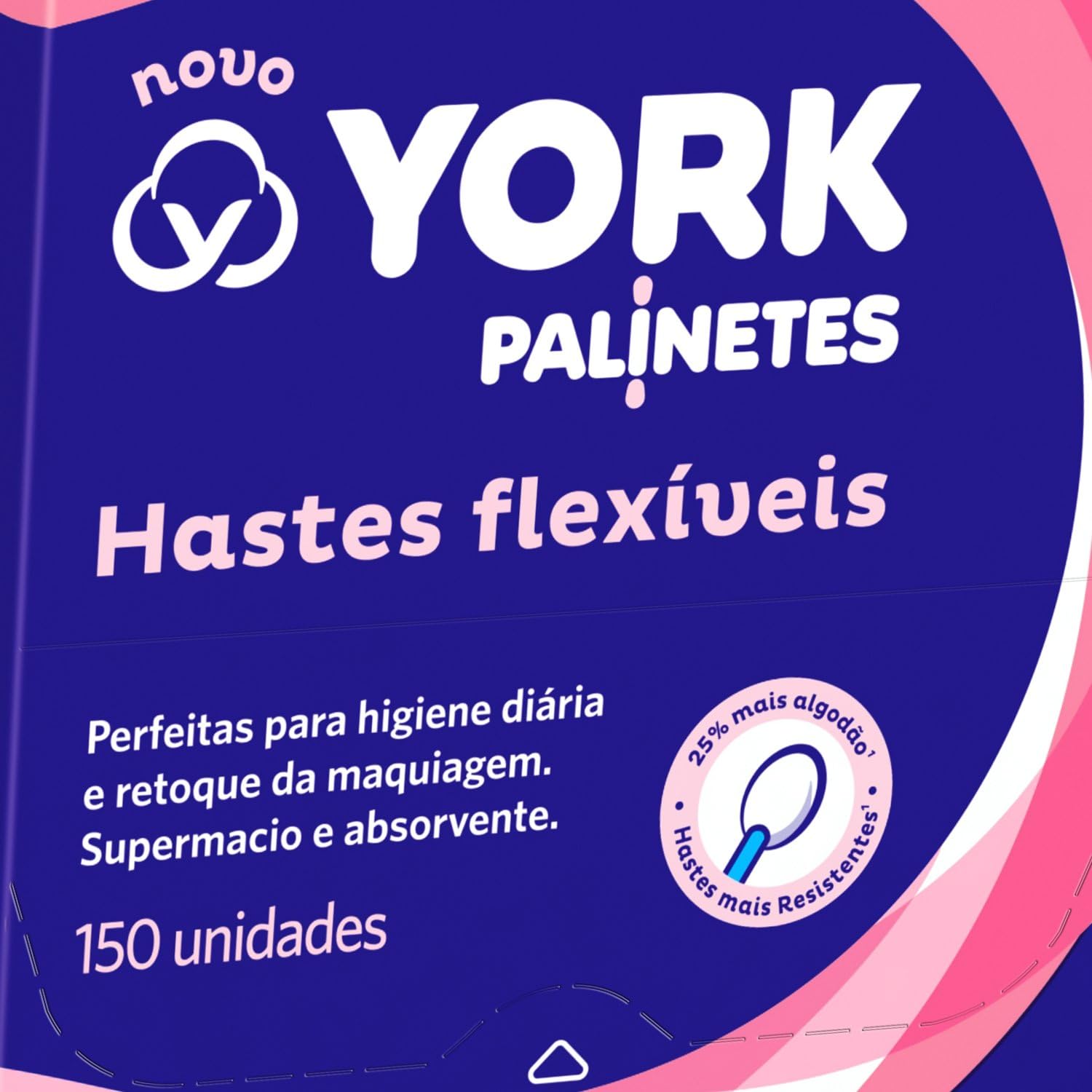 York Hastes Flexíveis De Algodão Palinetes 150 Unidades Pacote De 150