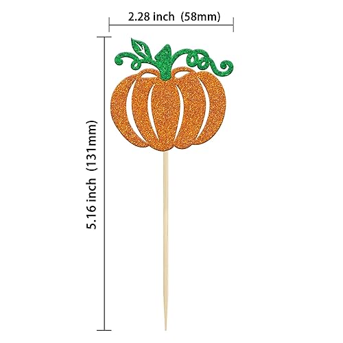 Miniatura 9 de Gyufise 24 piezas de calabaza Oh Baby Cupcake Toppers Glitter Boy Baby Shower Calabaza Cupcake Picks Baby Feet Decoraciones para pasteles temáticos