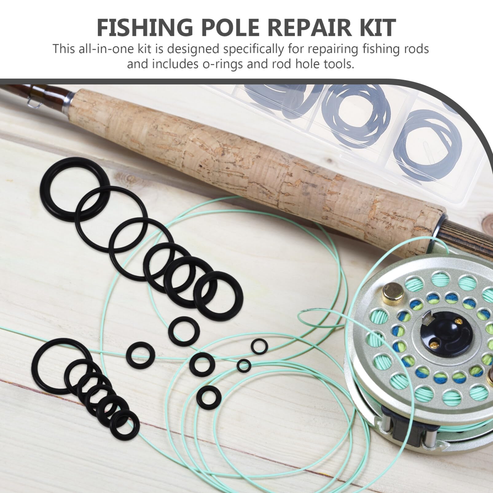 80 Pièces - Boîte 8 Tailles Canne à Pêche Télescopique Guide Pointe Kit