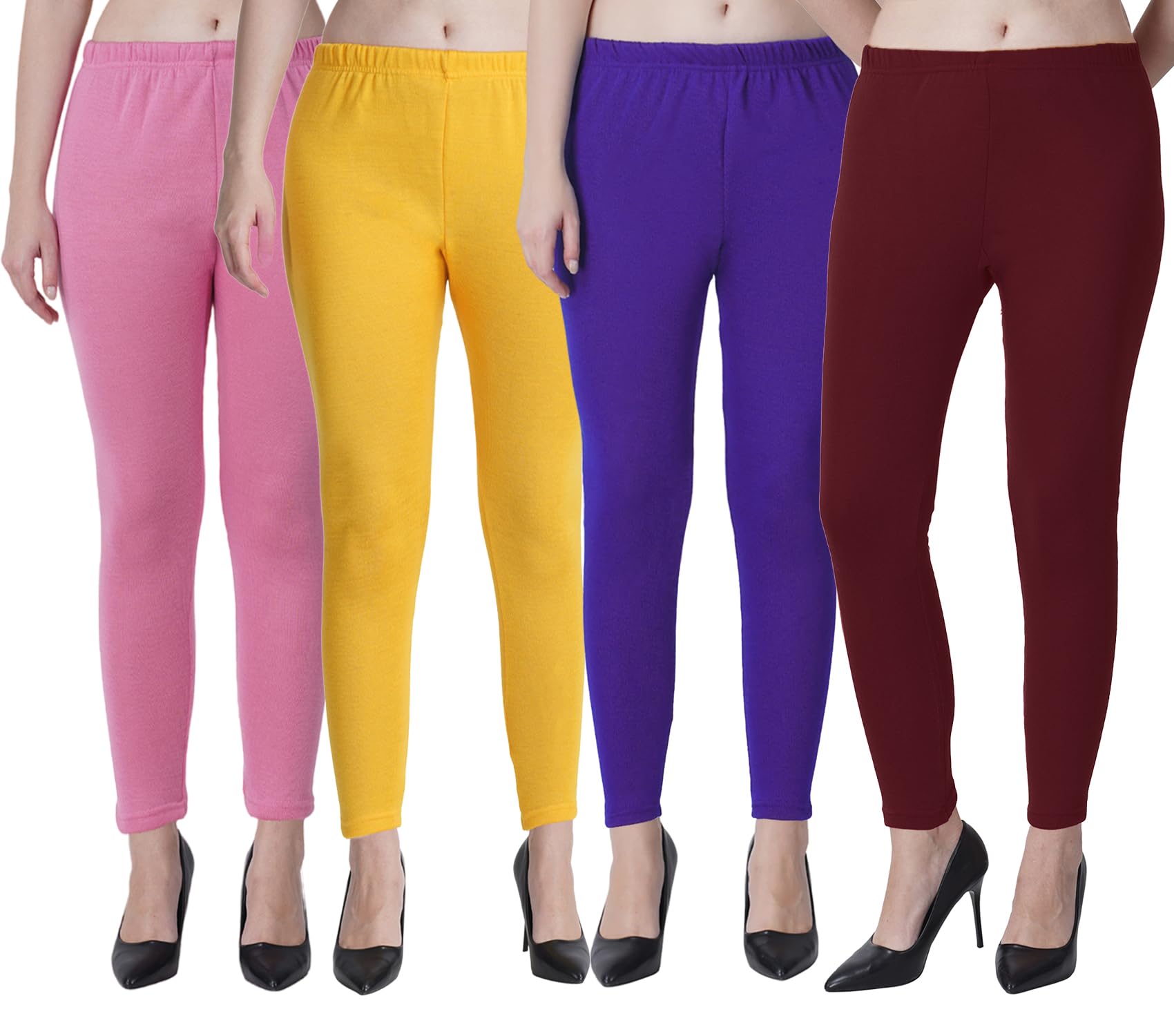 yezi Combo Pack of 4 Winter Wear Woolen Legging for Women & Girls-picture-46