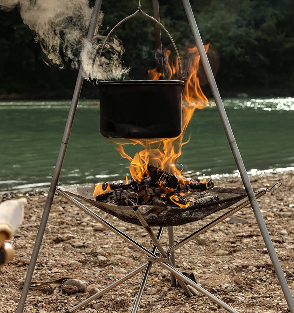 Grille Pliante VEVOR 458x305 Mm – BBQ Feu De Camp En Acier, Pieds Stables, Charge 6 Kg – Sac De Transport Inclus