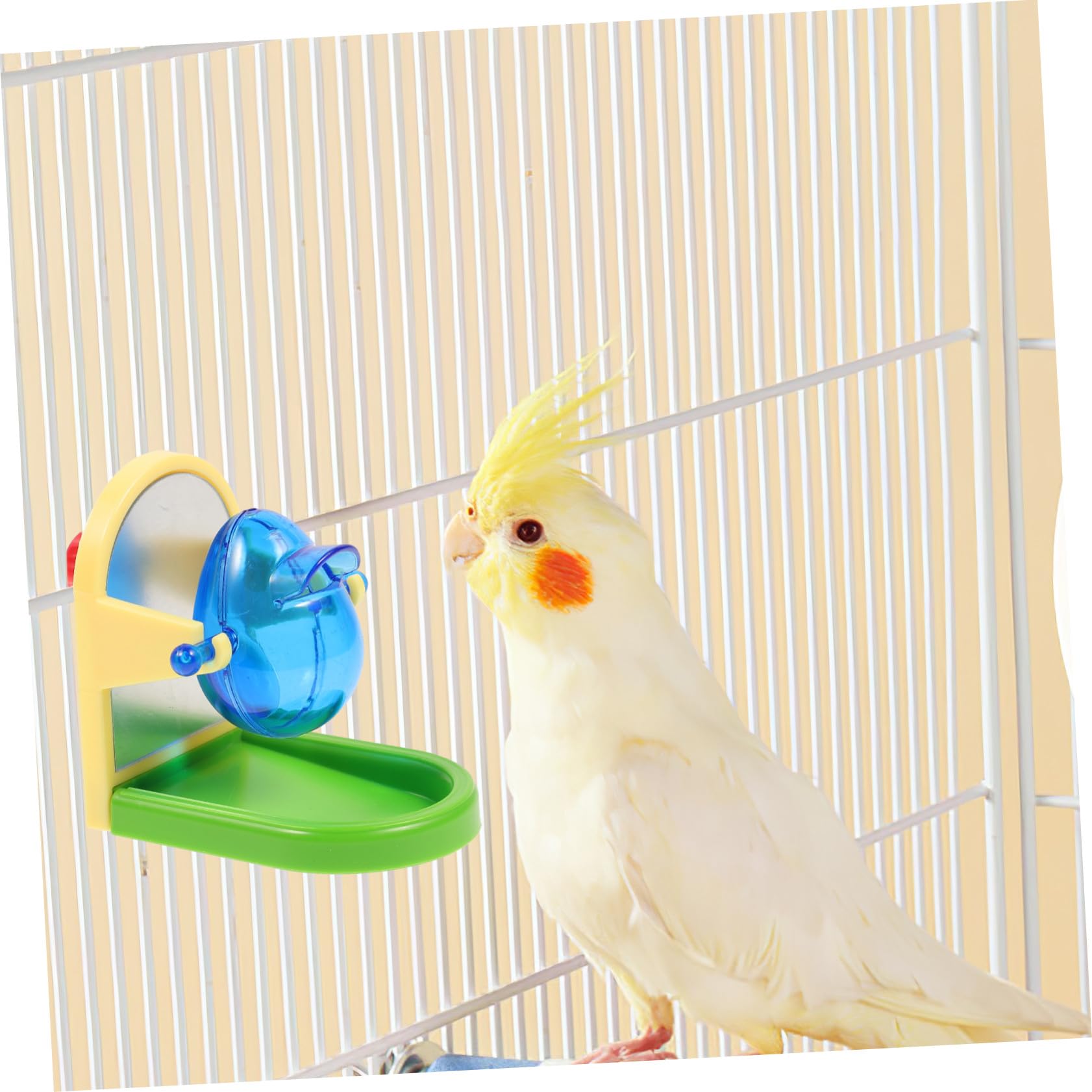 TOYANDONA Juguete para Loros Ligero de Plástico, Dispensador de Alimentos Simple para Pájaros, Entretenido y Divertido para Entrenamiento de Mascotas Color Aleatorio