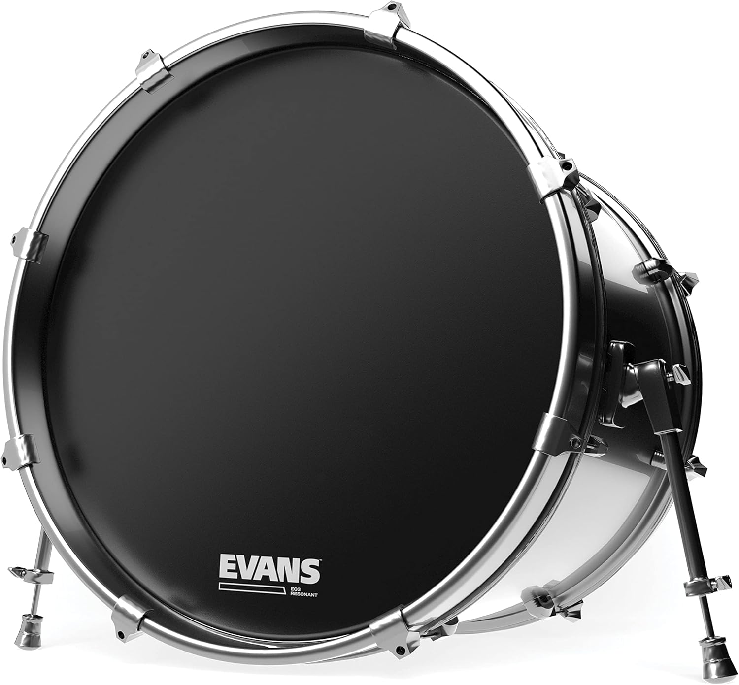 Evans Resonant Black Bass Drum Head, 22 Inch