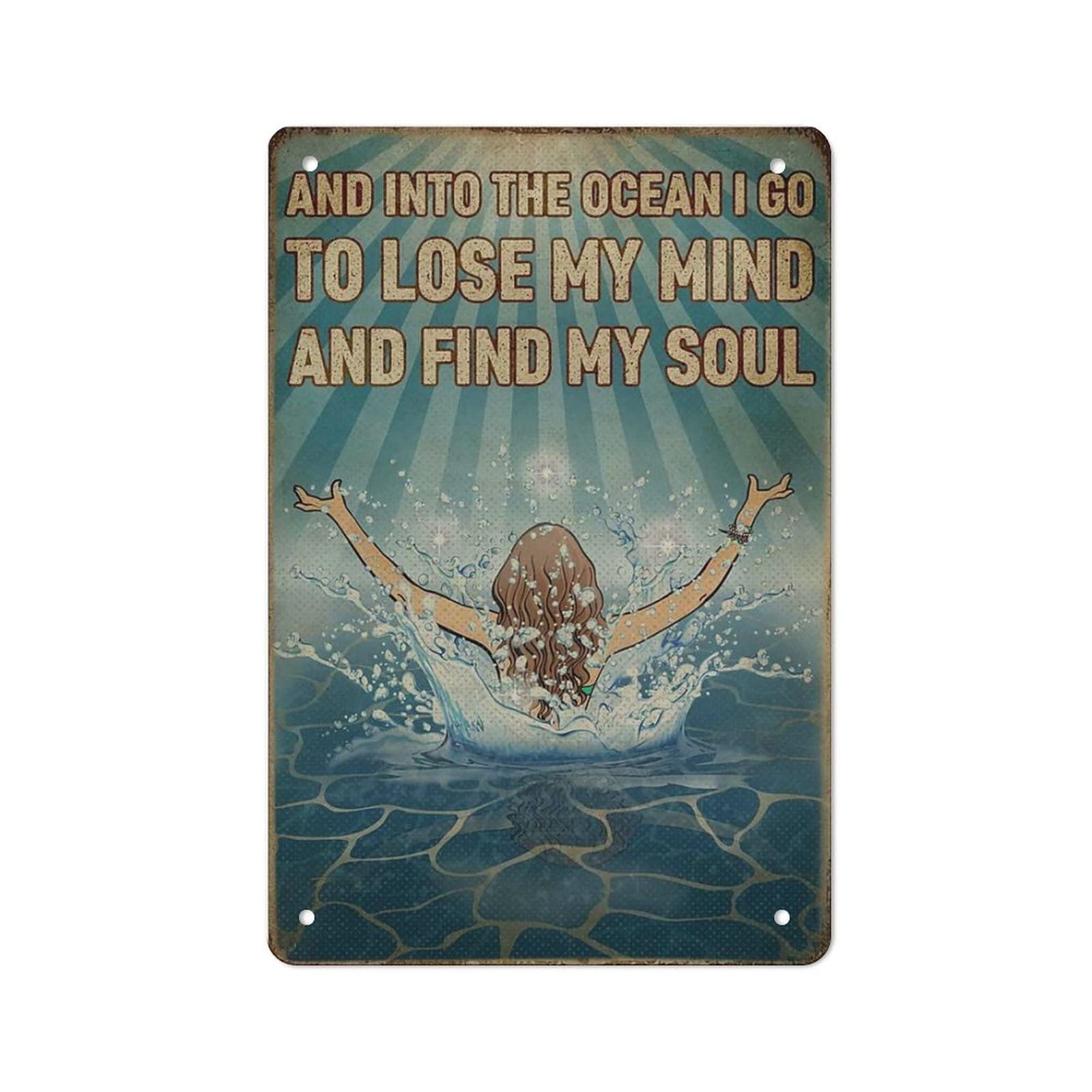 AOOEDM to Lose My Mind And Find My Soul Metal Tin Sign for Home Bar Pub Kitchen Wall Art Deocr Man Cave Vintage Metal Sign Poster Plaque Signs Quotes Sign