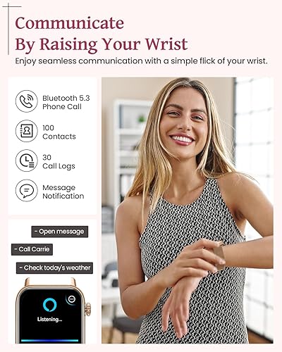 Miniatura 3 de AKUMAKA Relojes inteligentes para mujer (hacer llamadasresponder llamadas), Bluetooth 5.3 Android reloj inteligente para teléfonos, reloj de