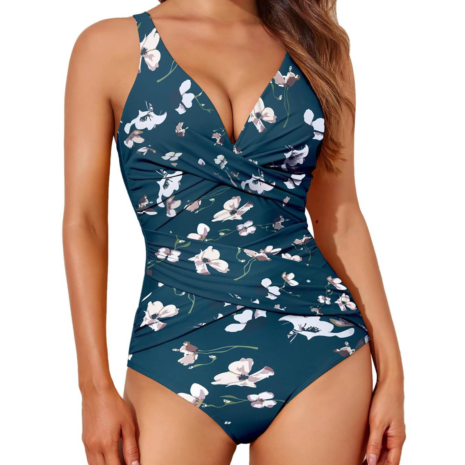 Genérico Women's Swimsuits with Underwire Flat Belly Plus Size One Piece Swimsuit Tummy Swimsuit Woman One Piece Swimming Surf Swimwear for Beach Pool Vacation