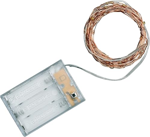 Miniatura 2 de YunDing Cadena de luces que funcionan con pilas tira de luces LED con 8 modos intermitentes y temporizador de 8 a 16 horas 1 unidad rojo