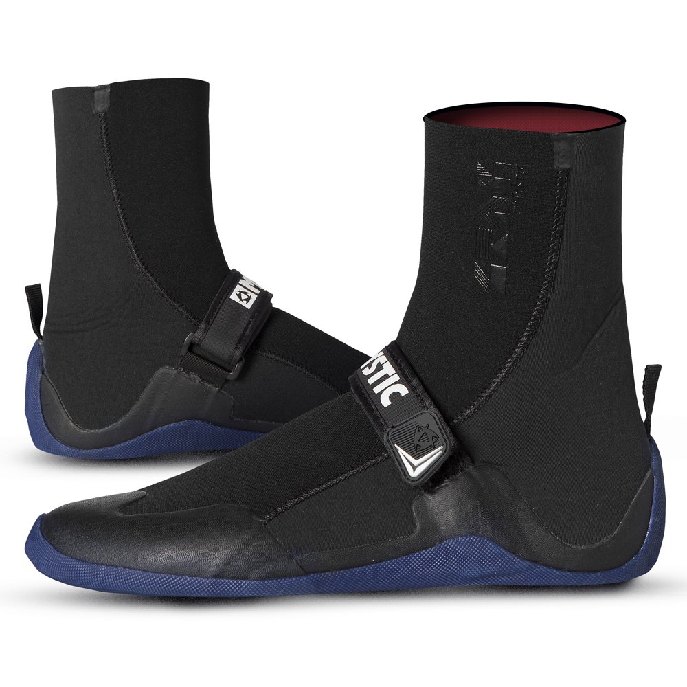 Mystic Watersports - Surf Kitesurf & Windsurfing Star 5MM Runde Zehenstiefel Schwarz - Unisex - M-Flex Neopren (50%)