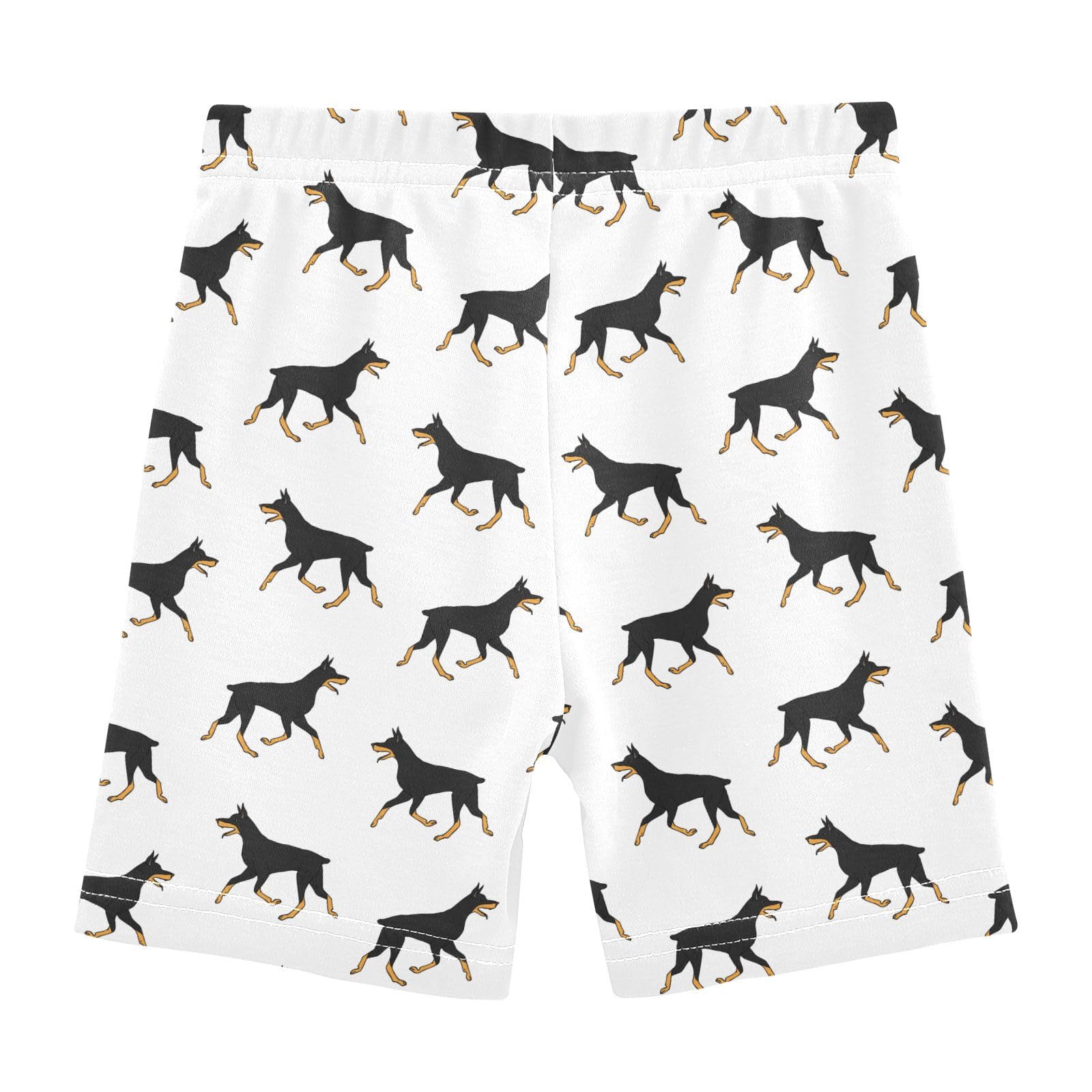 JHKKU Girls Doberman Dog Shorts Cotton Cartwheel Bike Kids Biker Under Dress Dance Short Girl Clothes 6T