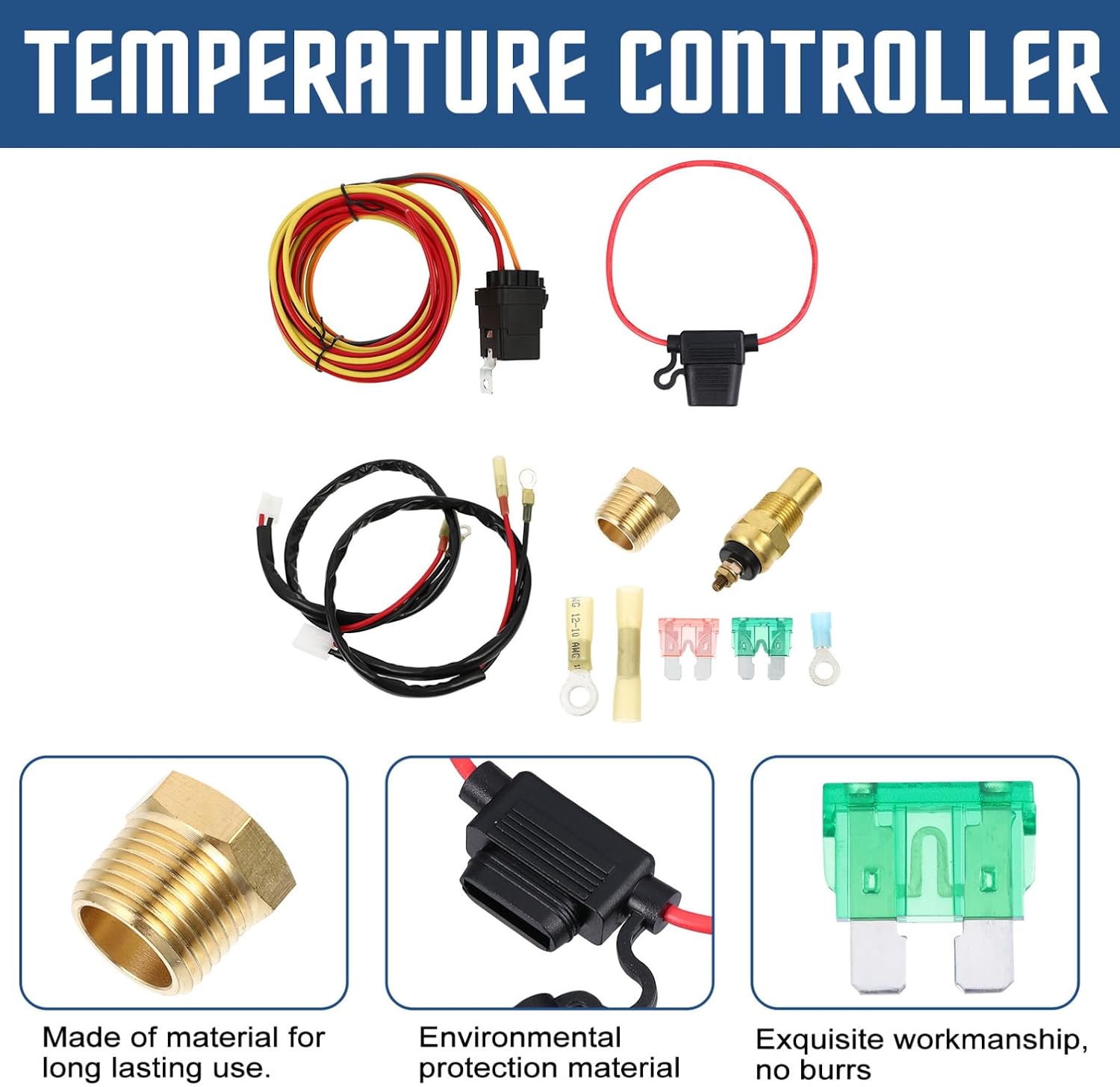 Cooling Fan Wiring Harness Kit for Car Fan, Copper